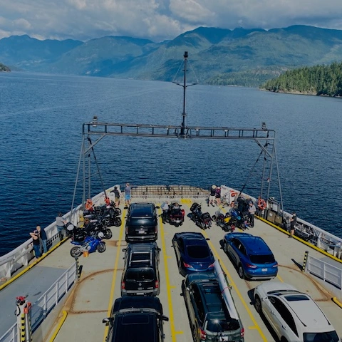 cars on ferry